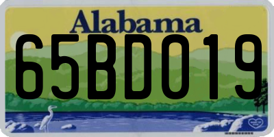 AL license plate 65BD019