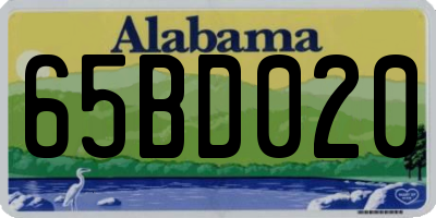 AL license plate 65BD020