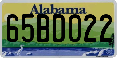 AL license plate 65BD022