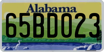 AL license plate 65BD023