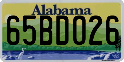 AL license plate 65BD026