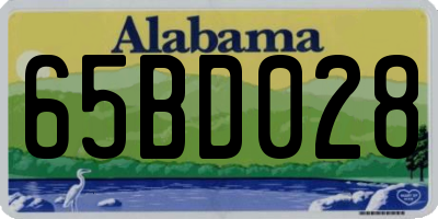 AL license plate 65BD028