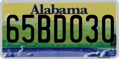 AL license plate 65BD030