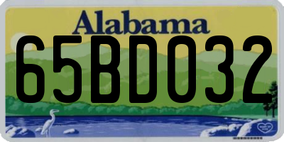 AL license plate 65BD032