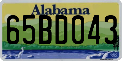AL license plate 65BD043