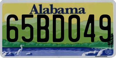 AL license plate 65BD049