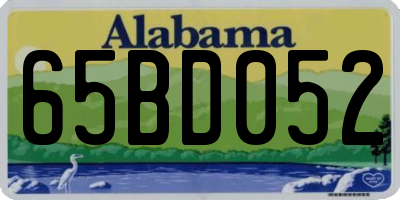 AL license plate 65BD052
