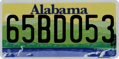 AL license plate 65BD053