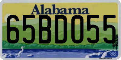 AL license plate 65BD055