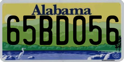 AL license plate 65BD056