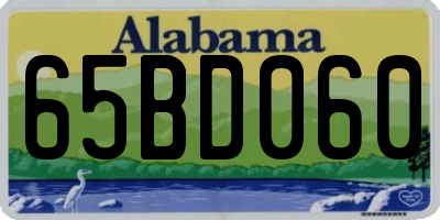 AL license plate 65BD060