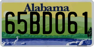 AL license plate 65BD061