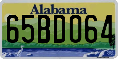 AL license plate 65BD064