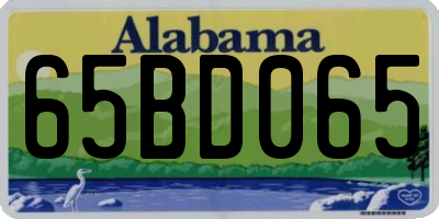 AL license plate 65BD065