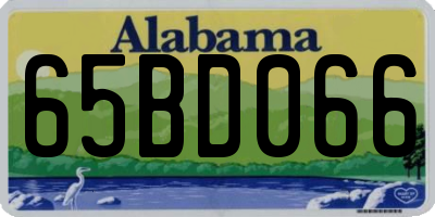 AL license plate 65BD066