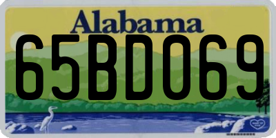 AL license plate 65BD069