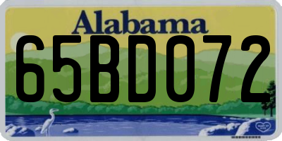 AL license plate 65BD072