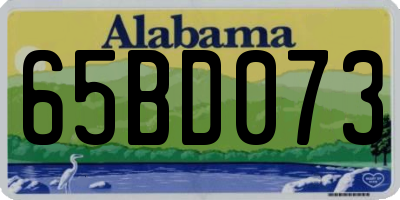 AL license plate 65BD073