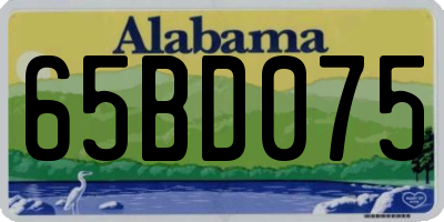 AL license plate 65BD075