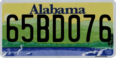 AL license plate 65BD076