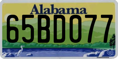 AL license plate 65BD077
