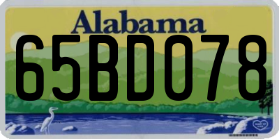 AL license plate 65BD078