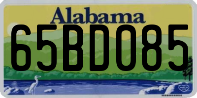 AL license plate 65BD085