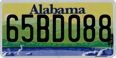 AL license plate 65BD088