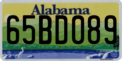 AL license plate 65BD089