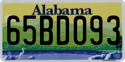 AL license plate 65BD093