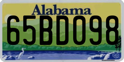 AL license plate 65BD098