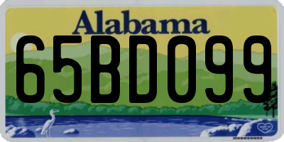 AL license plate 65BD099