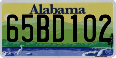 AL license plate 65BD102