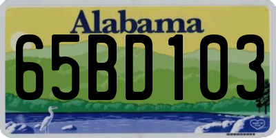 AL license plate 65BD103