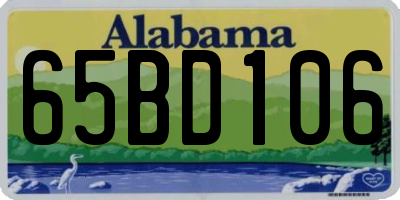 AL license plate 65BD106