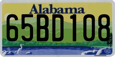 AL license plate 65BD108