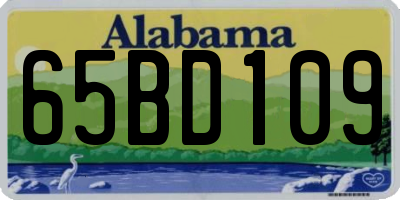 AL license plate 65BD109