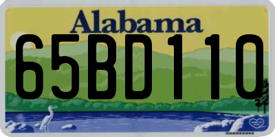 AL license plate 65BD110