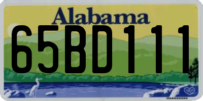 AL license plate 65BD111