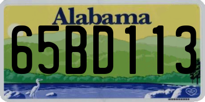 AL license plate 65BD113