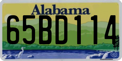 AL license plate 65BD114