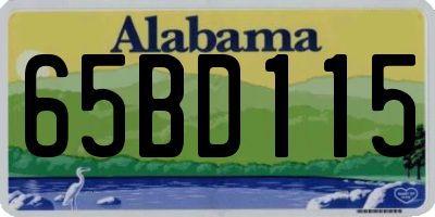 AL license plate 65BD115