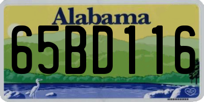AL license plate 65BD116
