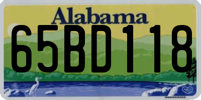 AL license plate 65BD118
