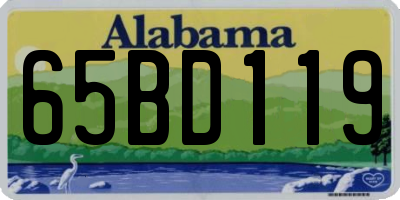 AL license plate 65BD119