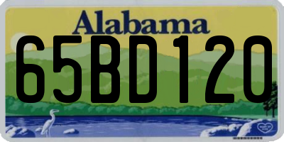 AL license plate 65BD120