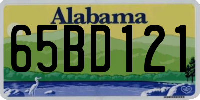 AL license plate 65BD121