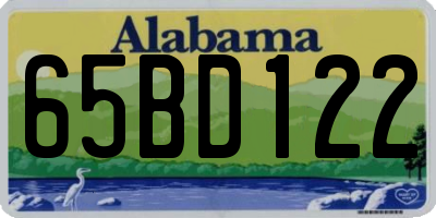 AL license plate 65BD122