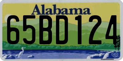 AL license plate 65BD124