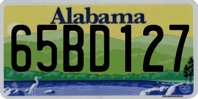 AL license plate 65BD127